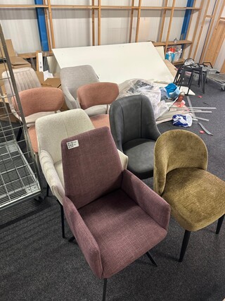8x eetkamerstoelen, mix